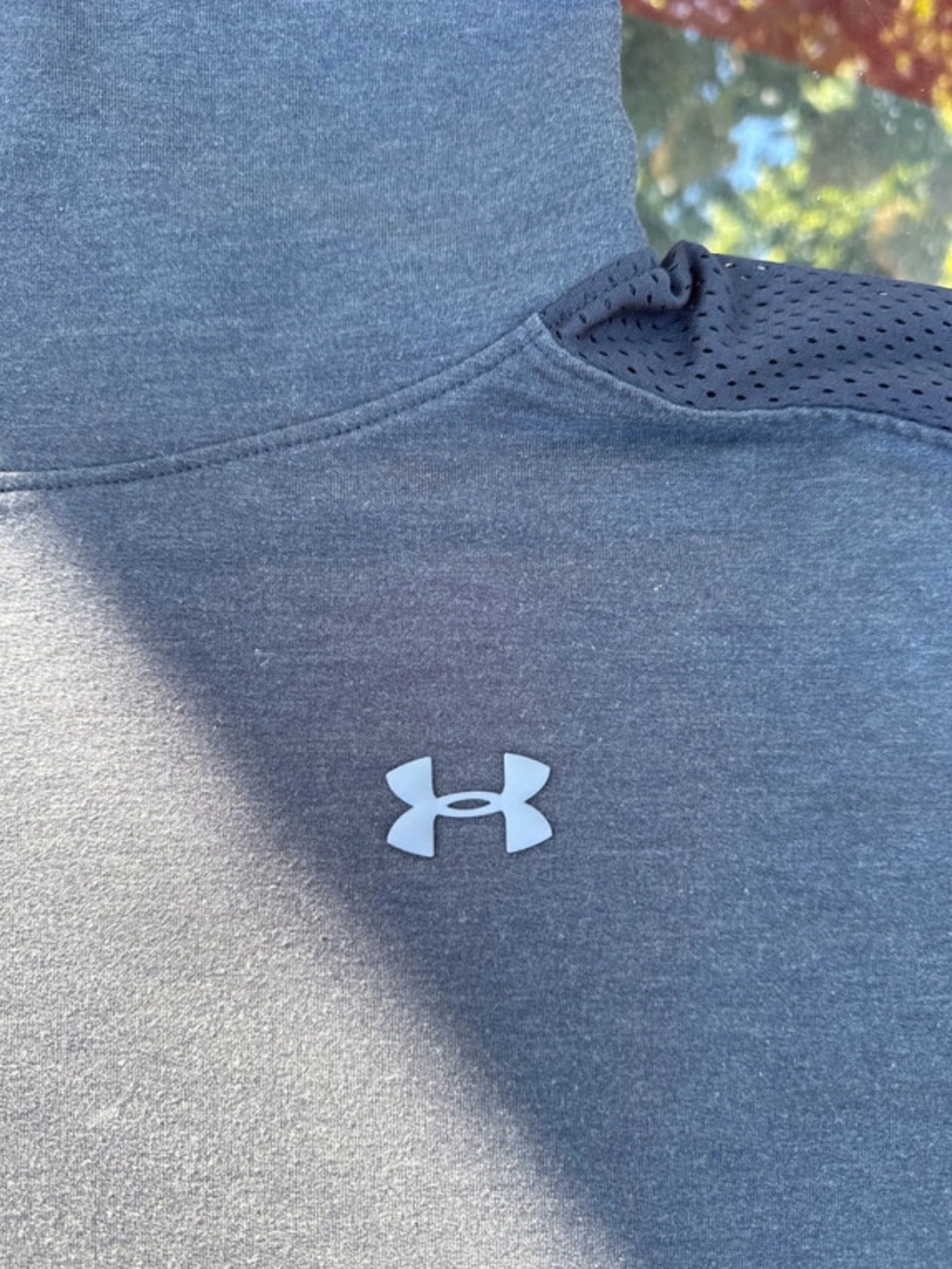 Under Armour Men's Charcoal Gray Funnel-Neck Hoodie - Picture 2 of 3